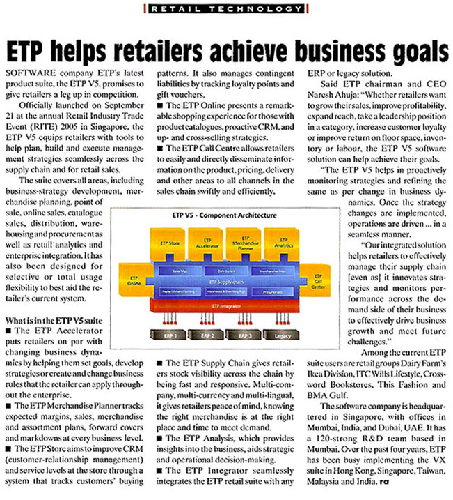 ETP Helps retailers achieve business goals